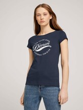 Tshirt mit Stickerei - Frauen - Real Navy Blue Tshirt mit Stickerei - Frauen - Real Navy Blue - 1 - TOM TAILOR Denim
