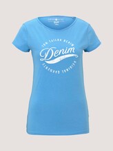 Tshirt mit Stickerei - Frauen - fresh mid blue Tshirt mit Stickerei - Frauen - fresh mid blue - 7 - TOM TAILOR Denim
