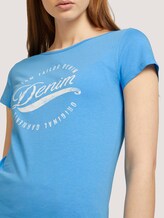 Tshirt mit Stickerei - Frauen - fresh mid blue Tshirt mit Stickerei - Frauen - fresh mid blue - 9 - TOM TAILOR Denim