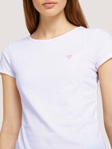 Tshirt mit Stickerei - Frauen - White Tshirt mit Stickerei - Frauen - White - 9 - TOM TAILOR Denim