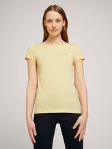 T_Shirt aus Bio-Baumwolle - Frauen - soft yellow T_Shirt aus Bio-Baumwolle - Frauen - soft yellow - 1 - TOM TAILOR Denim
