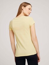 T_Shirt aus Bio-Baumwolle - Frauen - soft yellow T_Shirt aus Bio-Baumwolle - Frauen - soft yellow - 2 - TOM TAILOR Denim