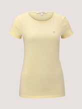 T_Shirt aus Bio-Baumwolle - Frauen - soft yellow T_Shirt aus Bio-Baumwolle - Frauen - soft yellow - 7 - TOM TAILOR Denim