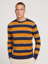 Gestreepte trui - Mannen - beige navy block stripe Gestreepte trui - Mannen - beige navy block stripe - 1 - TOM TAILOR