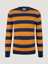 Gestreepte trui - Mannen - beige navy block stripe Gestreepte trui - Mannen - beige navy block stripe - 7 - TOM TAILOR