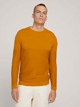 Gestructureerde trui van biologisch katoen - Mannen - Flame Brown Gestructureerde trui van biologisch katoen - Mannen - Flame Brown - 1 - TOM TAILOR