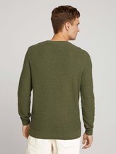 Pullover mit Bio-Baumwolle - Männer - bleak green melange Pullover mit Bio-Baumwolle - Männer - bleak green melange - 2 - TOM TAILOR