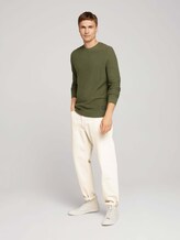 Pullover mit Bio-Baumwolle - Männer - bleak green melange Pullover mit Bio-Baumwolle - Männer - bleak green melange - 3 - TOM TAILOR