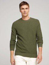 Pullover mit Bio-Baumwolle - Männer - bleak green melange Pullover mit Bio-Baumwolle - Männer - bleak green melange - 5 - TOM TAILOR