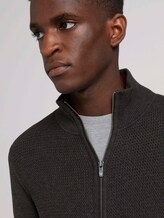 gestructureerde jas van biologisch katoen - Mannen - Black Grey Melange gestructureerde jas van biologisch katoen - Mannen - Black Grey Melange - 9 - TOM TAILOR