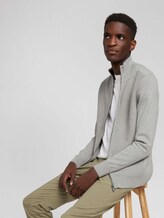 Strukturierte Jacke mit Bio-Baumwolle - Männer - Light Soft Grey Melange Strukturierte Jacke mit Bio-Baumwolle - Männer - Light Soft Grey Melange - 5 - TOM TAILOR