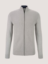 Strukturierte Jacke mit Bio-Baumwolle - Männer - Light Soft Grey Melange Strukturierte Jacke mit Bio-Baumwolle - Männer - Light Soft Grey Melange - 7 - TOM TAILOR
