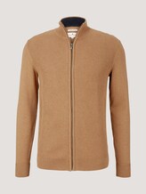Strukturierte Jacke mit Bio-Baumwolle - Männer - havana brown melange Strukturierte Jacke mit Bio-Baumwolle - Männer - havana brown melange - 7 - TOM TAILOR