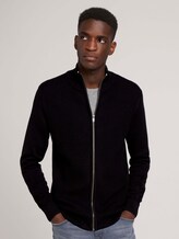 Strukturierte Jacke mit Bio-Baumwolle - Männer - Black Strukturierte Jacke mit Bio-Baumwolle - Männer - Black - 1 - TOM TAILOR