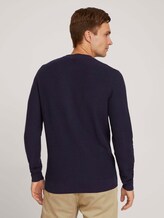 Pullover mit LENZING™ ECOVERO™ - Männer - Knitted Navy Melange Pullover mit LENZING™ ECOVERO™ - Männer - Knitted Navy Melange - 2 - TOM TAILOR