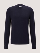 Pullover mit LENZING™ ECOVERO™ - Männer - Knitted Navy Melange Pullover mit LENZING™ ECOVERO™ - Männer - Knitted Navy Melange - 7 - TOM TAILOR