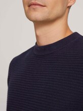 Pullover mit LENZING™ ECOVERO™ - Männer - Knitted Navy Melange Pullover mit LENZING™ ECOVERO™ - Männer - Knitted Navy Melange - 9 - TOM TAILOR