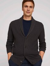 Jacket with LENZING ™ ECOVERO ™ - Men - Black Grey Melange Jacket with LENZING ™ ECOVERO ™ - Men - Black Grey Melange - 5 - TOM TAILOR