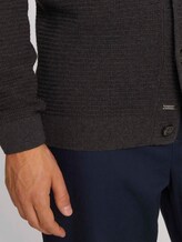 Jacket with LENZING ™ ECOVERO ™ - Men - Black Grey Melange Jacket with LENZING ™ ECOVERO ™ - Men - Black Grey Melange - 9 - TOM TAILOR