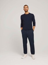 Melierter Strickpullover mit TENCEL™ Lyocell - Männer - Knitted Navy Melange Melierter Strickpullover mit TENCEL™ Lyocell - Männer - Knitted Navy Melange - 3 - TOM TAILOR