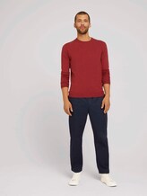 Melierter Strickpullover mit TENCEL™ Lyocell - Männer - spicy chocolate melange Melierter Strickpullover mit TENCEL™ Lyocell - Männer - spicy chocolate melange - 3 - TOM TAILOR