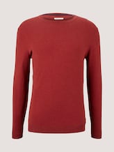 Melierter Strickpullover mit TENCEL™ Lyocell - Männer - spicy chocolate melange Melierter Strickpullover mit TENCEL™ Lyocell - Männer - spicy chocolate melange - 7 - TOM TAILOR