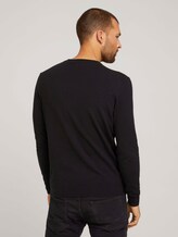 Mottled knit sweater - Men - Black Mottled knit sweater - Men - Black - 2 - TOM TAILOR