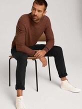 Pullover aus Bio-Baumwolle - Männer - navy red olive mouline Pullover aus Bio-Baumwolle - Männer - navy red olive mouline - 5 - TOM TAILOR