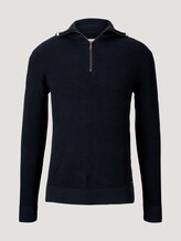 Pullover mit recyceltem Polyester - Männer - Sky Captain Blue Pullover mit recyceltem Polyester - Männer - Sky Captain Blue - 7 - TOM TAILOR