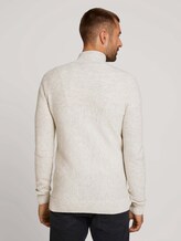 Strickjacke mit recyceltem Polyester - Männer - Light Medium Grey Melange Strickjacke mit recyceltem Polyester - Männer - Light Medium Grey Melange - 2 - TOM TAILOR