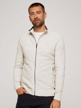 Strickjacke mit recyceltem Polyester - Männer - Light Medium Grey Melange Strickjacke mit recyceltem Polyester - Männer - Light Medium Grey Melange - 5 - TOM TAILOR
