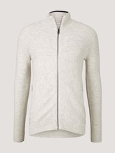 Strickjacke mit recyceltem Polyester - Männer - Light Medium Grey Melange Strickjacke mit recyceltem Polyester - Männer - Light Medium Grey Melange - 7 - TOM TAILOR