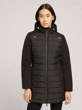 Lange gewatteerde Softshell-jas - Vrouwen - deep black Lange gewatteerde Softshell-jas - Vrouwen - deep black - 1 - TOM TAILOR