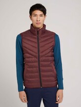 Gesteppte Weste mit recyceltem Polyamid - Männer - Decadent Bordeaux Gesteppte Weste mit recyceltem Polyamid - Männer - Decadent Bordeaux - 1 - TOM TAILOR Denim