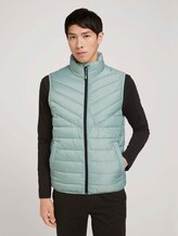 Gesteppte Weste mit recyceltem Polyamid - Männer - white moss Gesteppte Weste mit recyceltem Polyamid - Männer - white moss - 1 - TOM TAILOR Denim