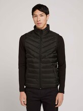 Gesteppte Weste mit recyceltem Polyamid - Männer - Black Gesteppte Weste mit recyceltem Polyamid - Männer - Black - 1 - TOM TAILOR Denim