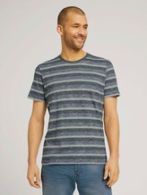 gestreiftes T-Shirt - Männer - green multi fine stripe gestreiftes T-Shirt - Männer - green multi fine stripe - 1 - TOM TAILOR