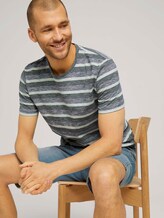 gestreiftes T-Shirt - Männer - green multi fine stripe gestreiftes T-Shirt - Männer - green multi fine stripe - 5 - TOM TAILOR