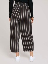 Pleated culotte trousers - Women - black beige vertical stripe Pleated culotte trousers - Women - black beige vertical stripe - 2 - TOM TAILOR Denim