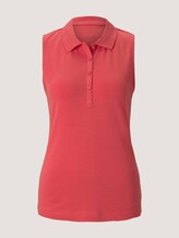 Ärmelloses Poloshirt mit Bio-Baumwolle - Frauen - flamingo flower Ärmelloses Poloshirt mit Bio-Baumwolle - Frauen - flamingo flower - 7 - TOM TAILOR
