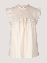 Ruffled top with flounces - Women - soft creme beige Ruffled top with flounces - Women - soft creme beige - 7 - TOM TAILOR Denim