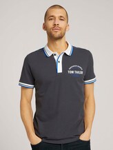 Poloshirt mit Print - Männer - Tarmac Grey Poloshirt mit Print - Männer - Tarmac Grey - 1 - TOM TAILOR