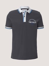 Poloshirt mit Print - Männer - Tarmac Grey Poloshirt mit Print - Männer - Tarmac Grey - 7 - TOM TAILOR