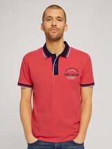 Poloshirt met print - Mannen - Plain Red Poloshirt met print - Mannen - Plain Red - 1 - TOM TAILOR