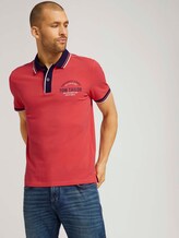 Poloshirt met print - Mannen - Plain Red Poloshirt met print - Mannen - Plain Red - 5 - TOM TAILOR