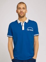 Poloshirt mit Print - Männer - victory blue Poloshirt mit Print - Männer - victory blue - 1 - TOM TAILOR