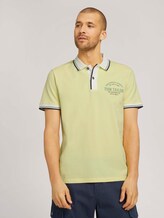 Poloshirt mit Print - Männer - pale straw yellow Poloshirt mit Print - Männer - pale straw yellow - 1 - TOM TAILOR