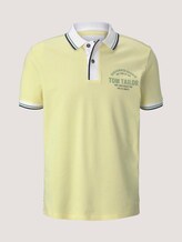 Poloshirt mit Print - Männer - pale straw yellow Poloshirt mit Print - Männer - pale straw yellow - 7 - TOM TAILOR