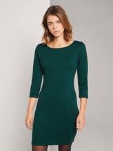 Strukturiertes Bodycon Kleid - Frauen - Deep Green Lake Strukturiertes Bodycon Kleid - Frauen - Deep Green Lake - 1 - TOM TAILOR Denim