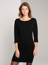 Strukturiertes Bodycon Kleid - Frauen - Deep Black Strukturiertes Bodycon Kleid - Frauen - Deep Black - 1 - TOM TAILOR Denim